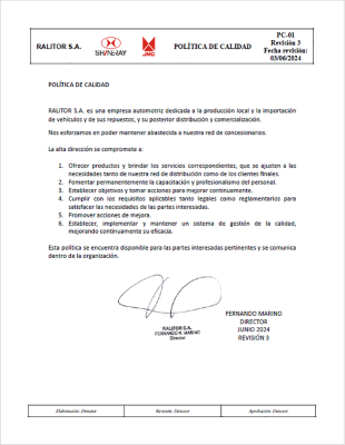 certificado calidad